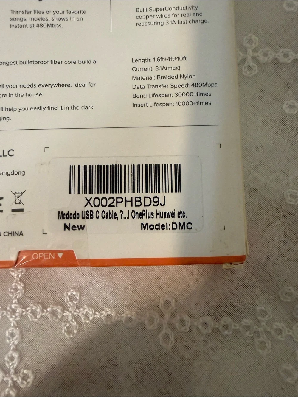 Mcdodo Black Fast Charge USB Cable 3-Pack
